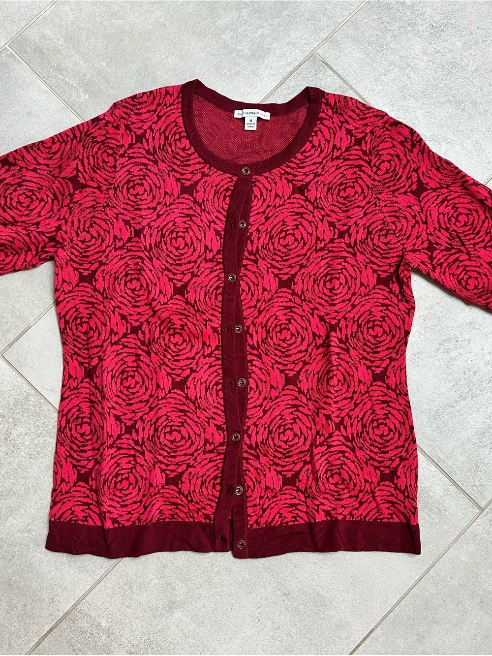 Isaac Mizrahi  Floral Pattern Women's Cardigan Sweater